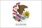 Free 150x100 JPG State Flag for State of Illinois