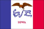 Free 150x100 JPG State Flag for State of Iowa