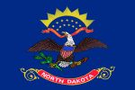 Free 150x100 JPG State Flag for State of North Dakota