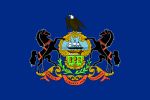 Free 150x100 JPG State Flag for State of Pennsylvania