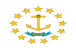 Free 150x100 JPG State Flag for State of Rhode Island