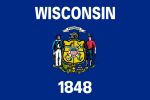 Free 150x100 JPG State Flag for State of Wisconsin