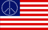 USA Peace Sign Flag to Hope for the End of War!